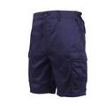 Navy Blue Rip-Stop Battle Dress Uniform Combat Shorts (2XL)